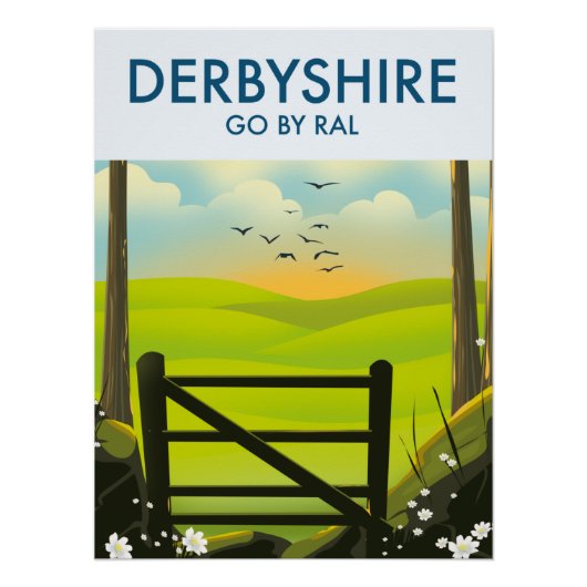 Derbyshire Landscape旅行ポスター ポスター (正面)