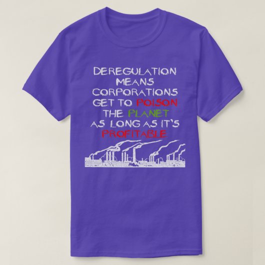 Deregulation Means  Tシャツ (デザイン正面)