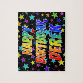 「DEREK」名、おもしろい「ハッピーバースデー」 ジグソーパズル (縦)