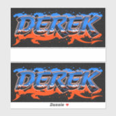 Derek Vorname Name Graffiti Aufkleber Sticker シール (シート)