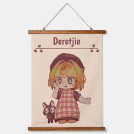 Deretjie, meisje chibi. 吊り下げ型タペストリー