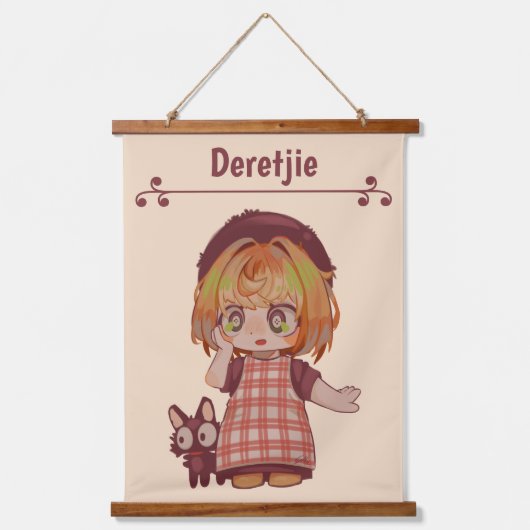 Deretjie, meisje chibi. 吊り下げ型タペストリー (正面)