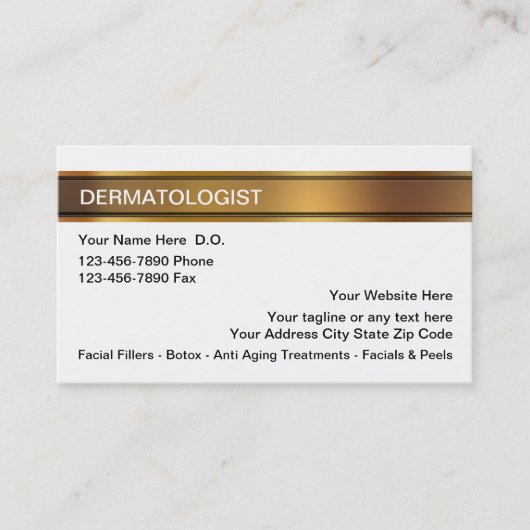 Dermatologistの名刺 名刺 (正面)