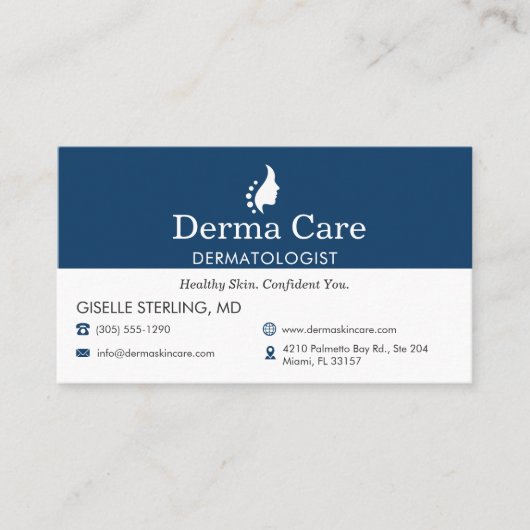 Dermatologist Doctor Office Appointment Reminder 予約カード (正面)