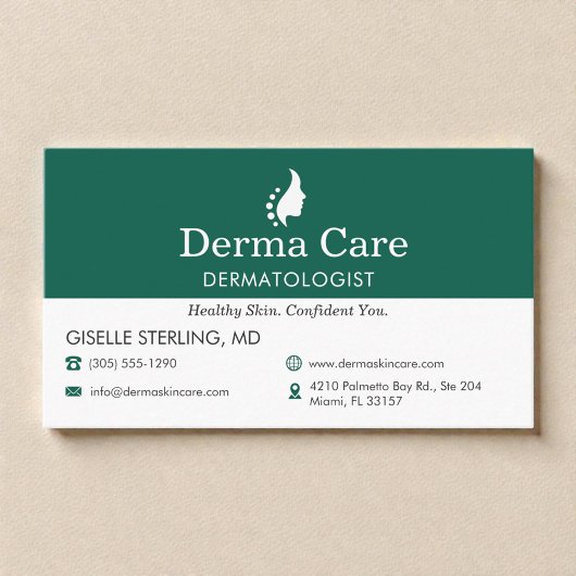 Dermatologist Office Skin Care Icon 名刺