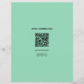 Dermatologist Skin Doctor Logo QR Soft Green チラシ (裏面)