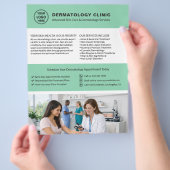 Dermatologist Skin Doctor Logo QR Soft Green チラシ (手)