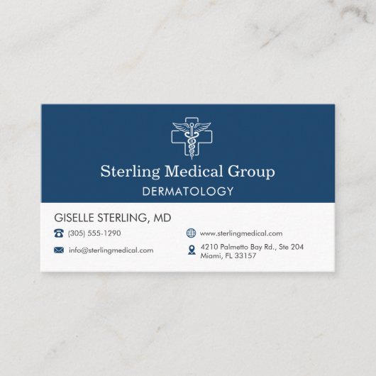 Dermatology Doctor Office Appointment 名刺 (正面)