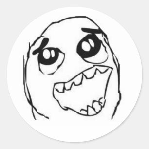 Derpのミームのステッカー ラウンドシール
