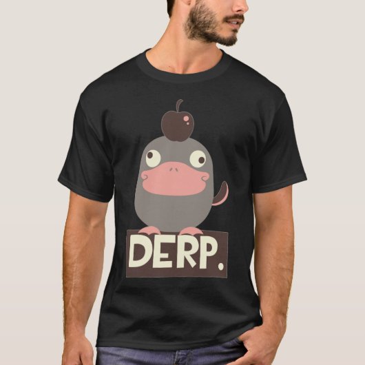 DERPミームおもしろいアヒル Tシャツ (正面)