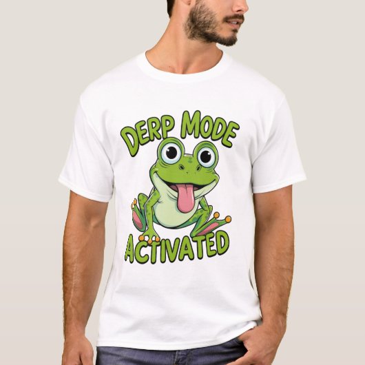 Derpモード有効化 – Frog Loverおっちょこちょいの Gift Tシャツ (正面)