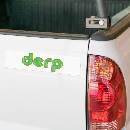 Derp 2 バンパーステッカー (トラック上)