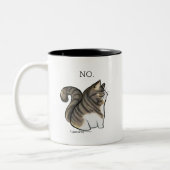 Derp cats虎猫（白いマーキング付き） ツートーンマグカップ (左)