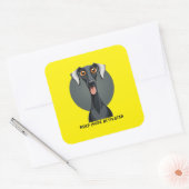 「Derp Mode Activated」犬 スクエアシール (封筒)