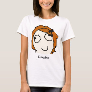 Derpinaの(赤い)ミームのワイシャツ Tシャツ