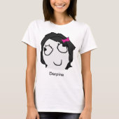 Derpinaの(黒い)ミームのワイシャツ Tシャツ (正面)