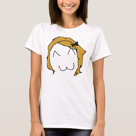Derpina (Kittehのスマイル) -合われたTシャツ Tシャツ (正面)