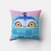 Derpy Tiger K Pop Throw Pillow クッション (裏面)
