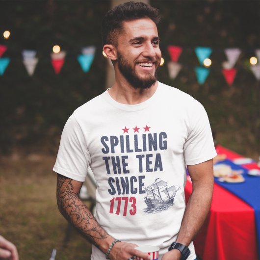 Derramar el té desde 1773 Patriotica 4th julio Tシャツ