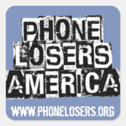 DerreckによるPhone Losers of America スクエアシール