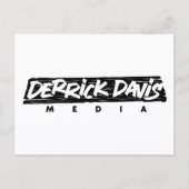 Derrick Davis Media （ブラックロゴ） – はがき (正面)