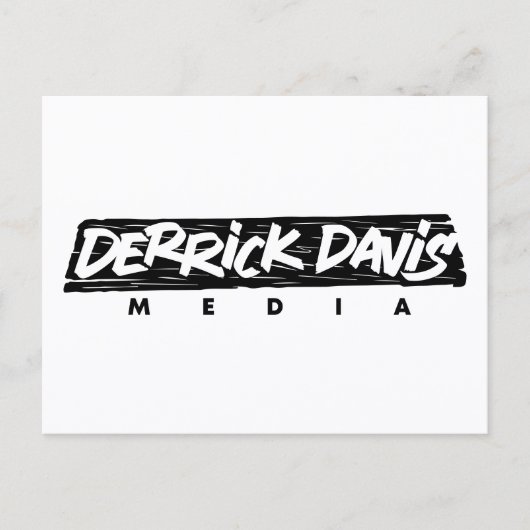 Derrick Davis Media (ブラックロゴ) – はがき (正面)