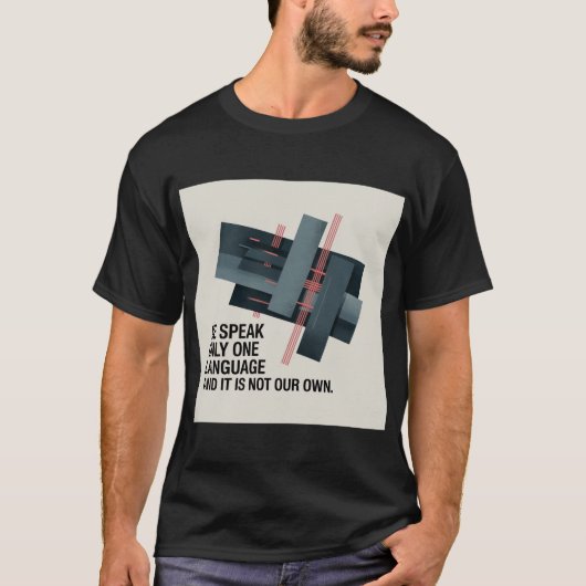 Derrida "Monoligualism" #1 Tee Shirt Tシャツ (正面)