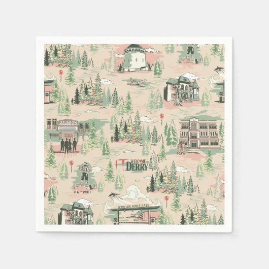 Derry位置パターン スタンダードカクテルナプキン (正面)