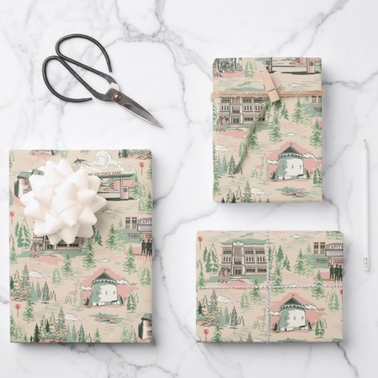 Derry位置パターン ラッピングペーパーシート (正面)