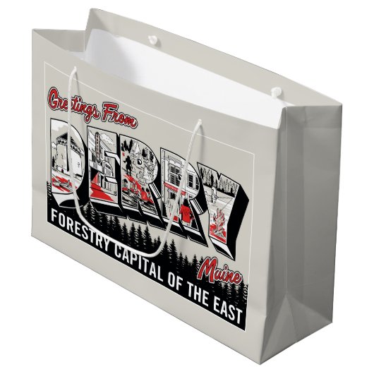 Derry Maineからの挨拶 ラージペーパーバッグ (正面アングル)