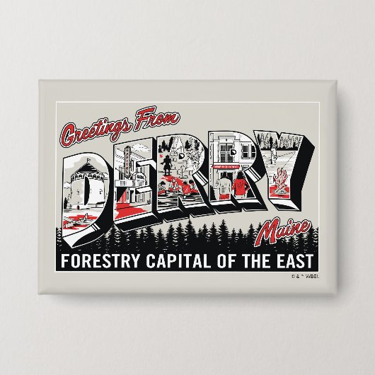 Derry Maineからの挨拶 缶バッジ (正面)