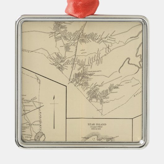 Derry、Seabrook、ライ メタルオーナメント (正面)