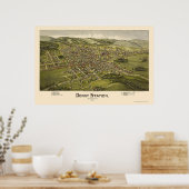 Derry Station, PAパノラママップ – 1900 ポスター (キッチン)