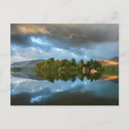 Derwentwaterの反射、Cumbria ポストカード (正面)