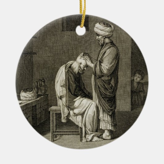 「Desの容積IIの芸術そして貿易からの理容師、 セラミックオーナメント (正面)