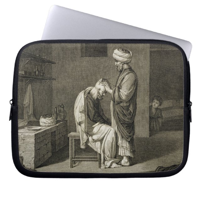 「Desの容積IIの芸術そして貿易からの理容師、 ラップトップスリーブ (正面)