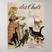 Des Chats by Theophile Steinlen ポスター (正面)