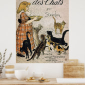 Des Chats by Theophile Steinlen ポスター (キッチン)
