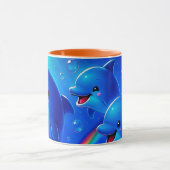 Des dauphins joyeux マグカップ (中央)