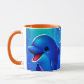 Des dauphins joyeux マグカップ (左)