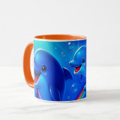 Des dauphins joyeux マグカップ (正面左)