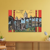 Des Moines, Iowa – ラージレターシーン キャンバスプリント (インサイチュ (リビング))