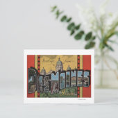 Des Moines, Iowa – ラージレターシーン ポストカード (スタンド正面)