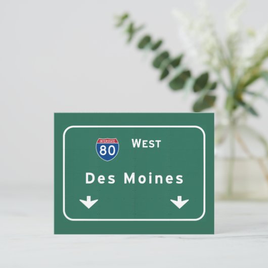 Des Moines Iowa ia Interstate Highway Freeway : ポストカード (スタンド正面)