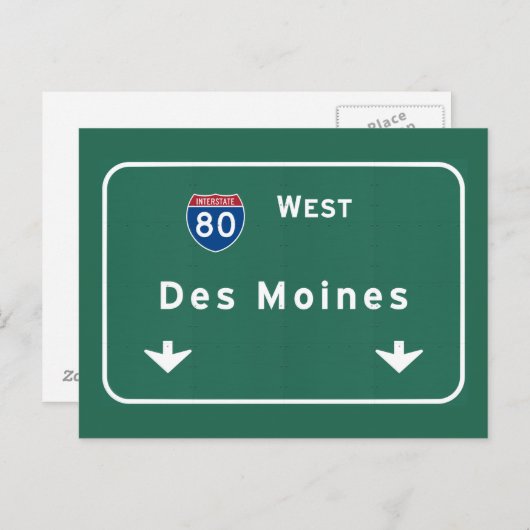 Des Moines Iowa ia Interstate Highway Freeway : ポストカード (正面/裏面)