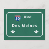 Des Moines Iowa ia Interstate Highway Freeway : ポストカード (正面)