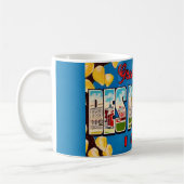  Des Moines Iowa Retro Postcard Mug コーヒーマグカップ (左)