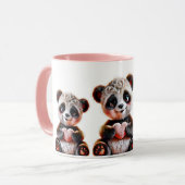 Des pandas au grand coeur. マグカップ (正面左)