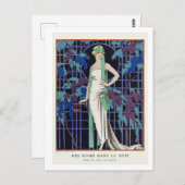 Des robes dans la nuit: by Barbier ポストカード (正面/裏面)