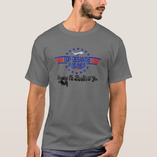 Desantis航空がおもしろいお届けする Tシャツ (正面)